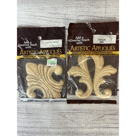 Other - 2 Artistic Appliques Artistic Woodworking New 31604 And 31618
